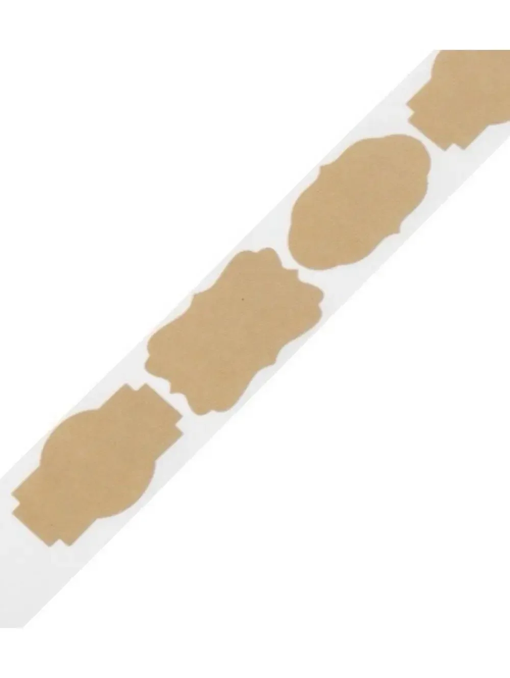 Stickers 500pcs Self-Adhesive Kraft Paper Labels Roll Bakery Home Office NEW